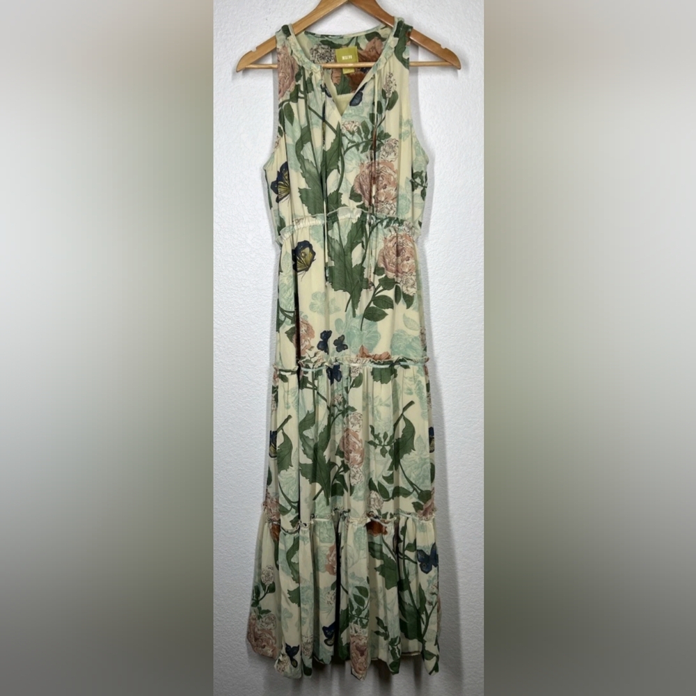Maeve Green and Brown Floral Dress